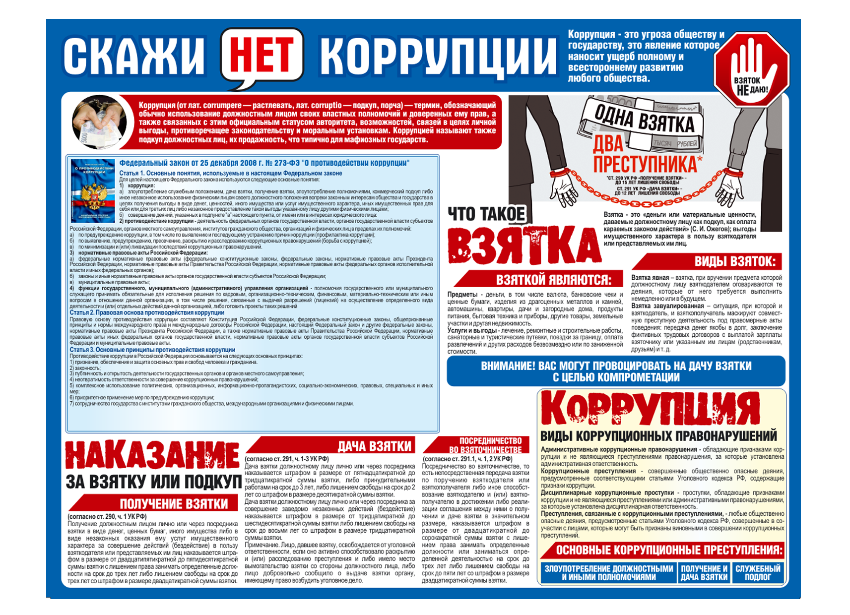 Стенд антикоррупция